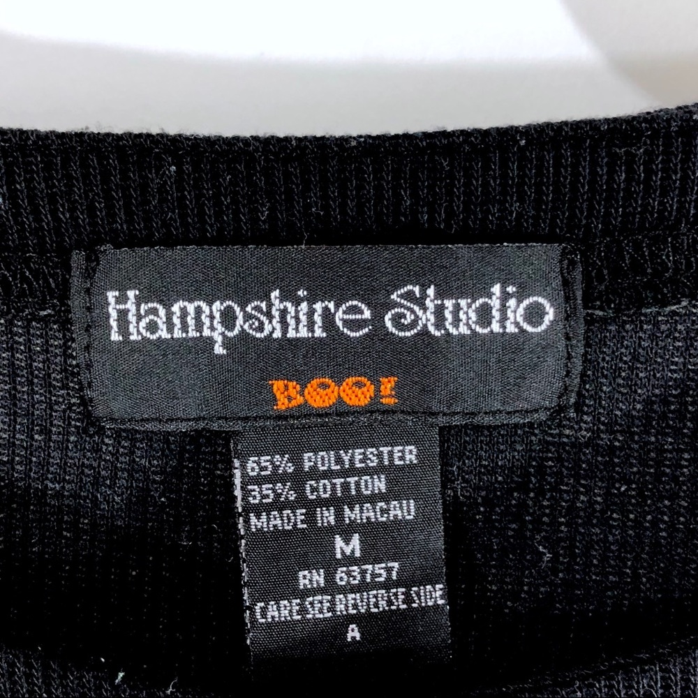 Hampshire Studio Black Graphic Halloween Tee Sz M - Picture 3 of 5